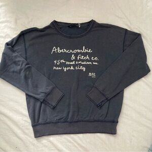 Abercrombie & Fitch Blue Crewneck Sweatshirt Size XS Blue